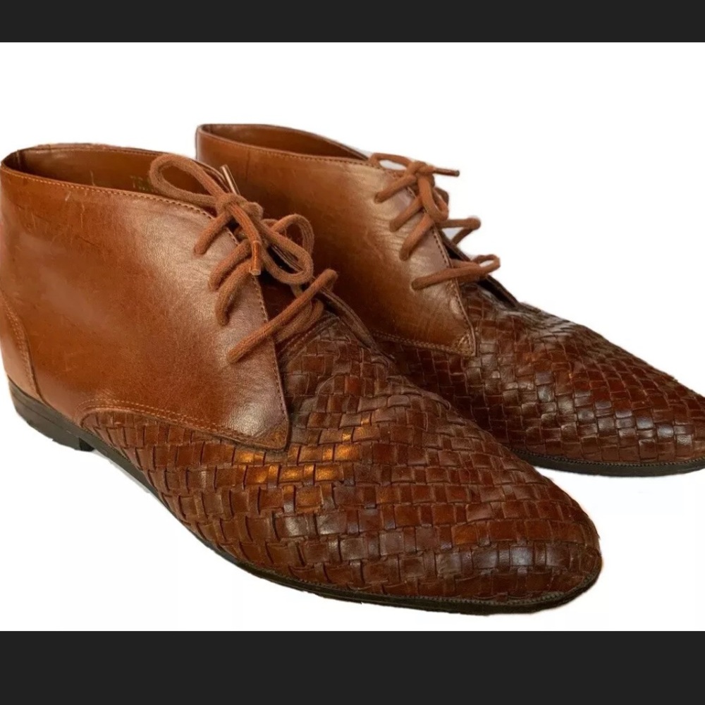 Vintage Nicole Club Leather Ankle Boots